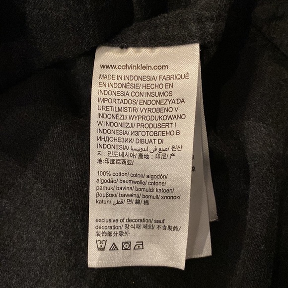 Charcoal & Black Plaid Shirt Mens Large - Picture 5 of 6